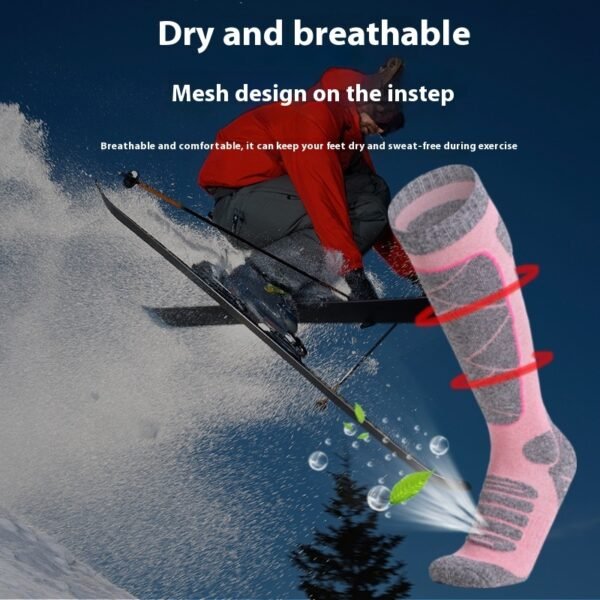 Women's Autumn And Winter Warm Outdoor Sports Socks Terry Sock - Image 3