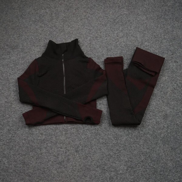 Three-piece Stretch Fitness Pants Sports Yoga Suit - Image 8