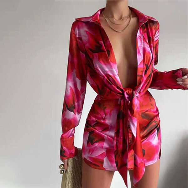 European And American Short Fashion Loose-fitting Long Sleeves Dress - Image 4