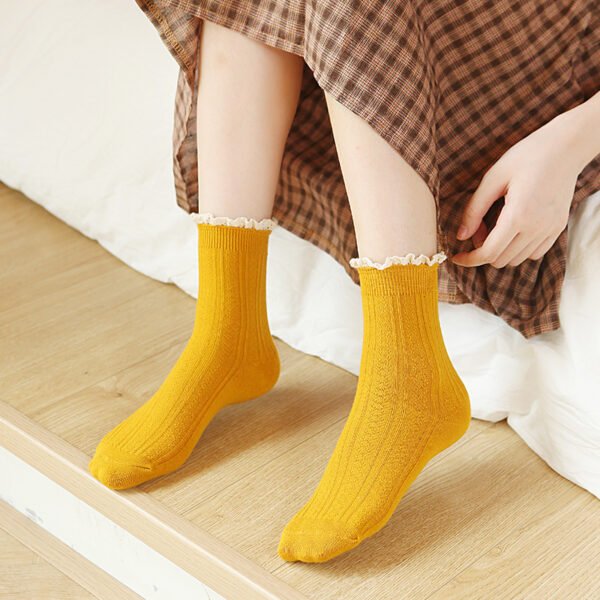 Autumn And Winter Socks Women's Japanese College Style Lace - Image 6