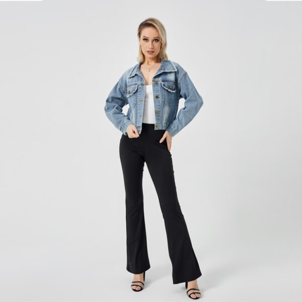 Women's Denim Long Sleeve Jacket Fashion Top - Image 6