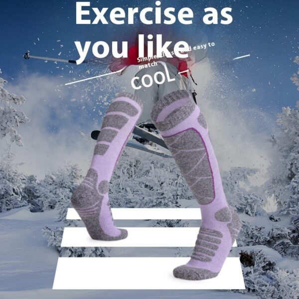 Women's Autumn And Winter Warm Outdoor Sports Socks Terry Sock - Image 5