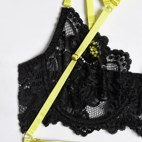Lace Tie Stitching Heavy Craft Ladies Suit - Image 5