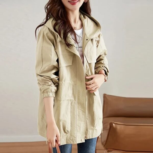 Western-style Middle-aged Mom Plus Size Trench Coat - Image 5