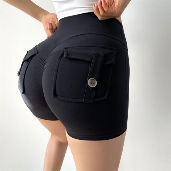 Internet Celebrity Nude Feel Pocket Shorts Yoga Pants - Image 2