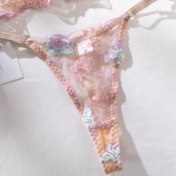 Underwear Embroidered Flower Fishbone Sexy Push Up Suit - Image 10