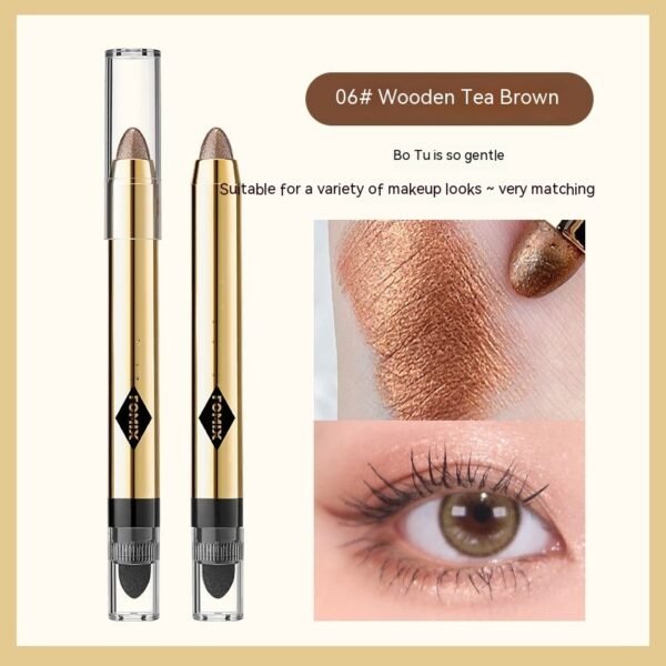 Magic Color Shining Highlight Eyeliner Pen Pearlescent Thin And Glittering Repair And Brightening Double-headed Smudger One-touch Molding - Image 6