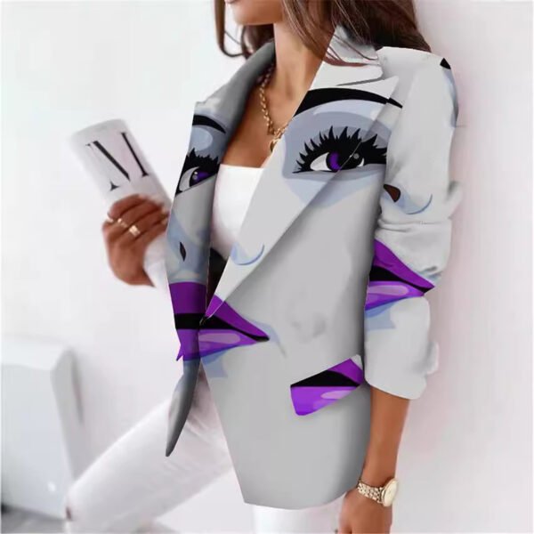 Design Sense Figures Pattern Suit Sense Casual Coat - Image 10