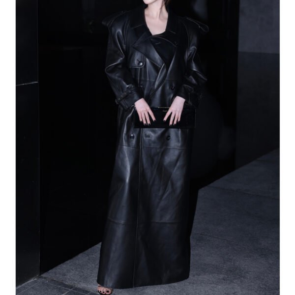 Autumn And Winter New Sheepskin Fried Street Handsome Trench Coat Coat - Image 7