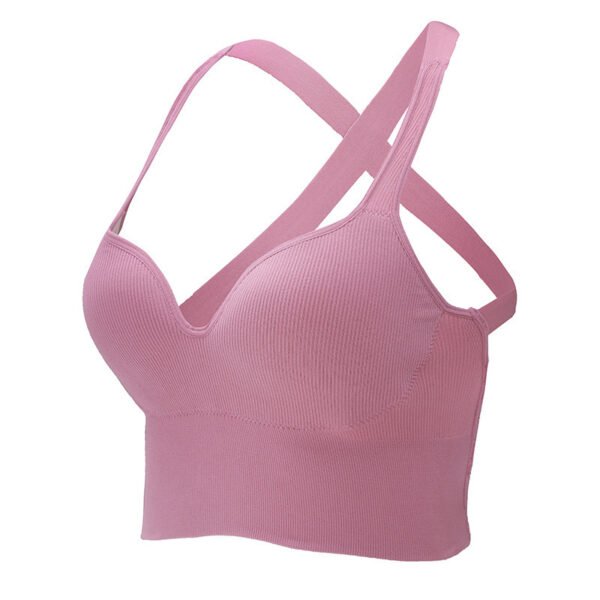 Sports Underwear Women's Summer Shockproof High Strength One-piece Vest Running Yoga Fitness Fixed Cup Bra - Image 5
