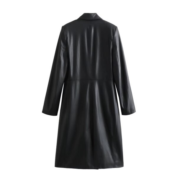 Autumn And Winter New Women's Clothing Loose Fashion Casual Imitation Leather Coat - Image 7