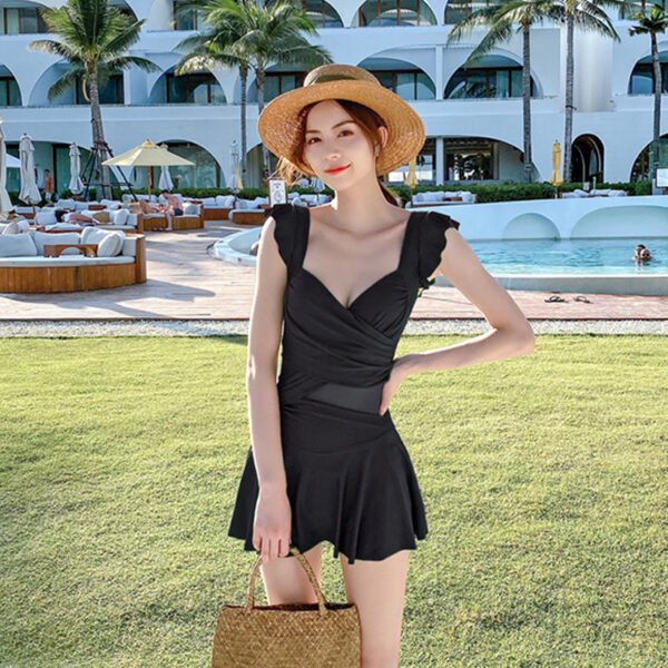 Women's One-piece Solid Color French Swimsuit - Image 6
