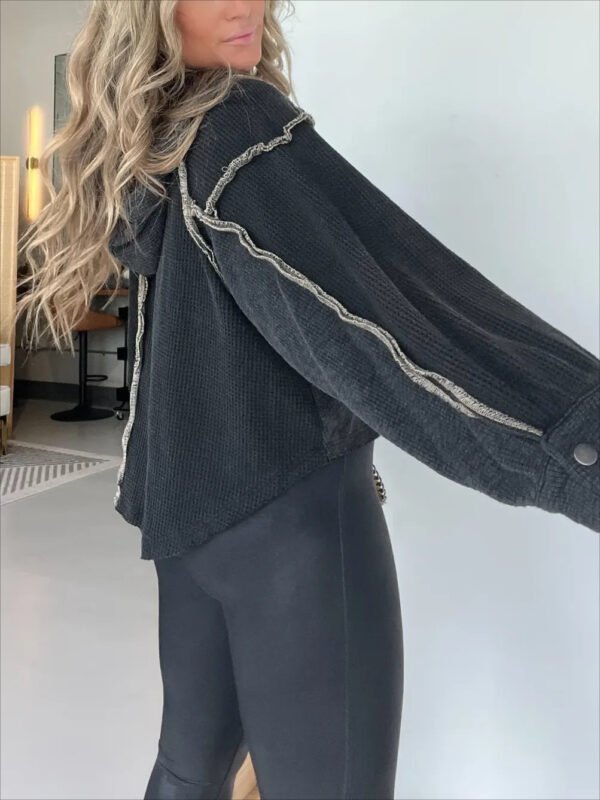 Autumn And Winter Women's Clothing Short Frayed Hem Sweater Women - Image 5