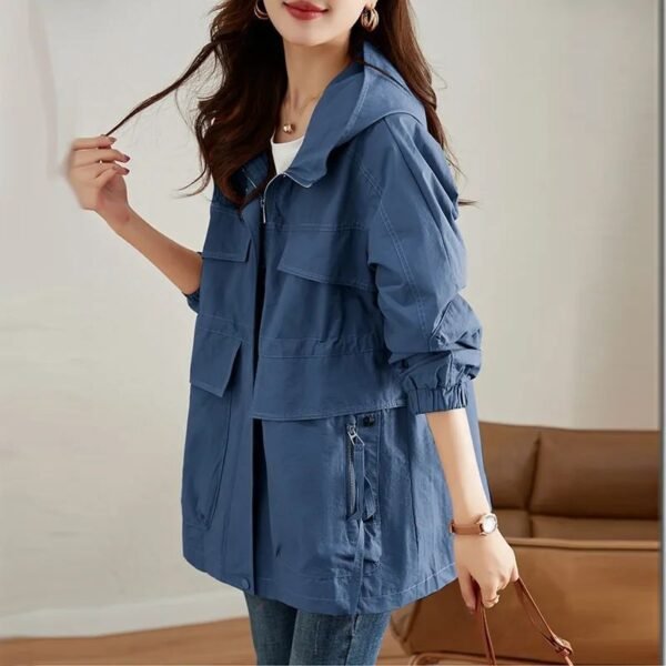 Western-style Middle-aged Mom Plus Size Trench Coat - Image 3
