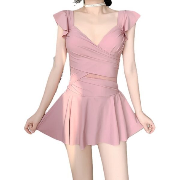 Women's One-piece Solid Color French Swimsuit - Image 4