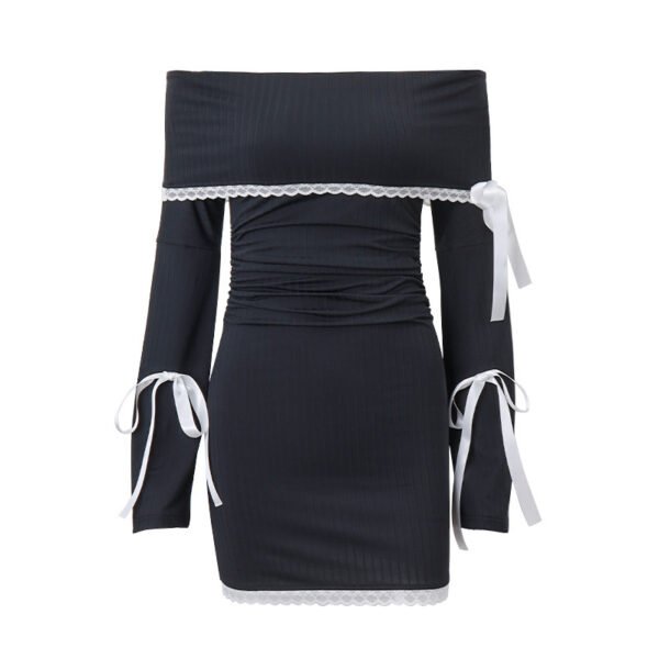 Women's Off-shoulder Tube Top Lace Dress - Image 9