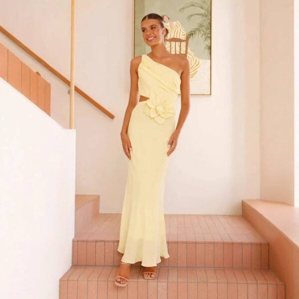 Women's Fashion Pure Color Tube-top Dress - Image 4