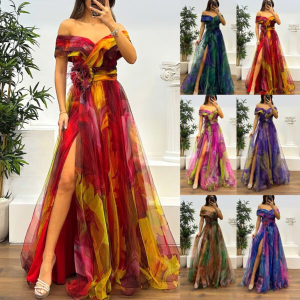 Voile Printed Party Dress INS Casual Fashion