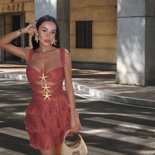 Sexy Hot Girl Alloy Three-dimensional Neptune Dress - Image 5