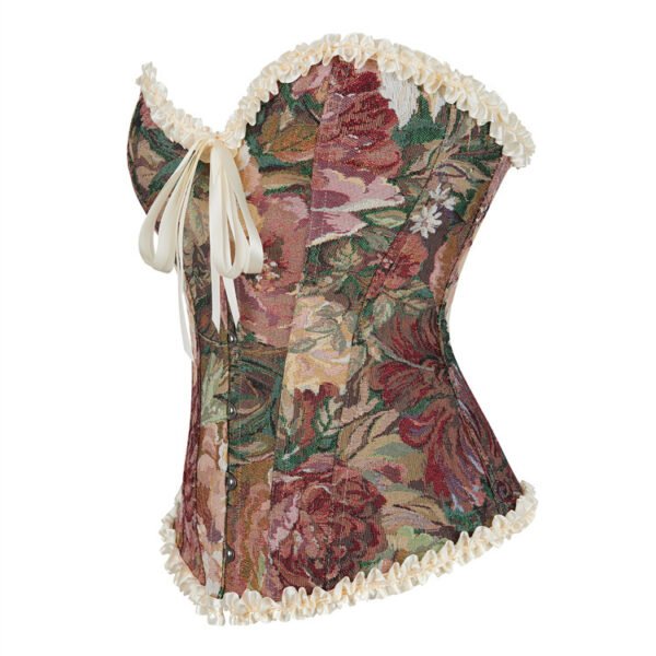 Apricot Flower With Lace Bodybuilding Girdle Breast Support Ladies - Image 4