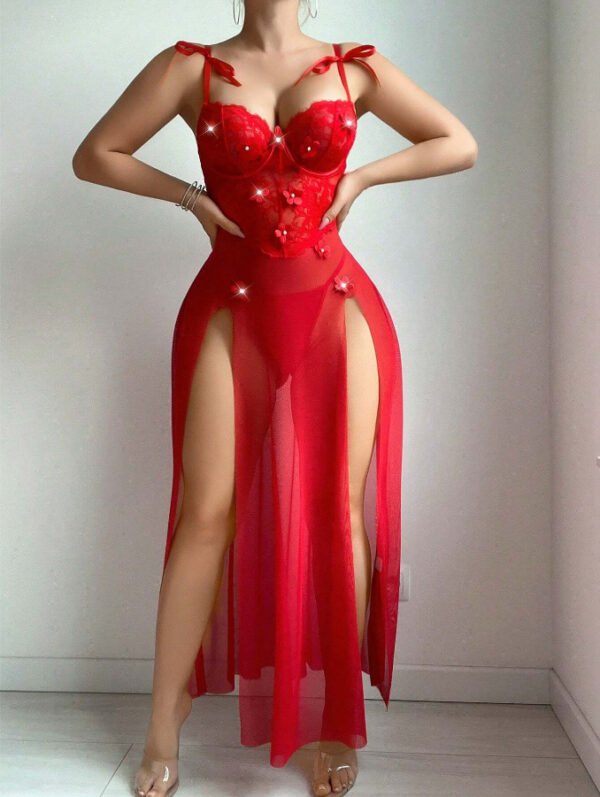 European And American Red Sexy Dress Underwear Women - Image 6