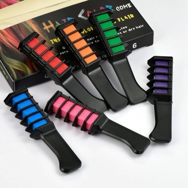 Temporary Mini Disposable Crayons Hair Color Dyeing Mascara Dye Chalk Box With Brush - Image 9