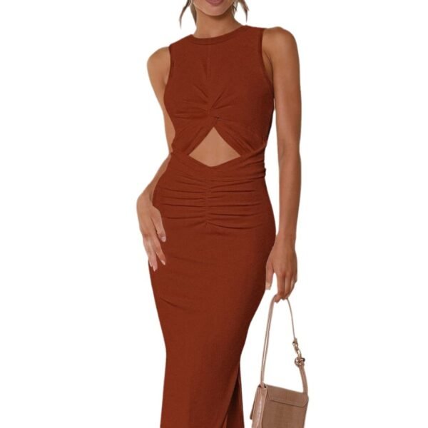 Women's Sleeveless Hollow-out Hem Dress - Image 2