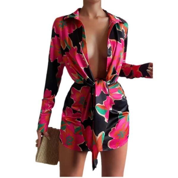 European And American Short Fashion Loose-fitting Long Sleeves Dress - Image 3