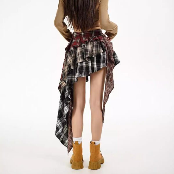 Women's American-style Retro Patchwork Skirt - Image 5