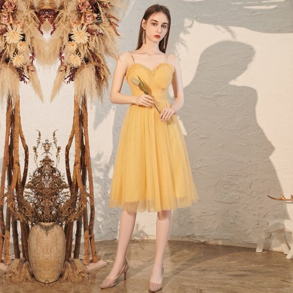 Banquet Evening Women's Light Luxury Small Bridesmaid Dress - Image 2