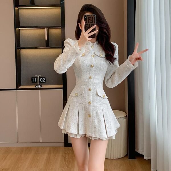 Autumn Winter French Fragrant Style Dress Set - Image 5