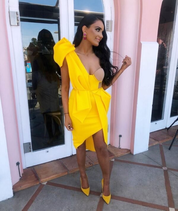 Women's Fashion Three-dimensional Ruffled Shoulder Dress - Image 6