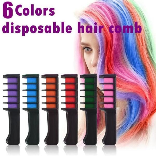 Temporary Mini Disposable Crayons Hair Color Dyeing Mascara Dye Chalk Box With Brush - Image 6