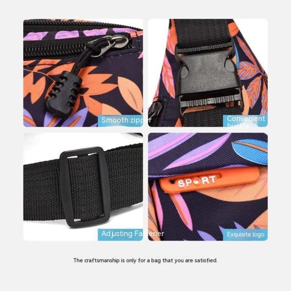 Leaves Fancy Shoulder Large Capacity Running Sports Bag Waist Bag - Image 6