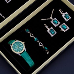 Women's Five-piece Square Jewelry Watch