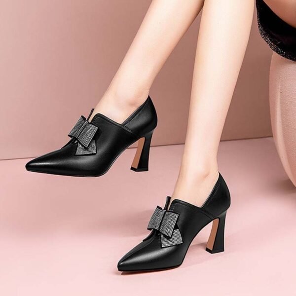 Bow Boots Women Fashion High Heels Lady Party Shoes - Image 3