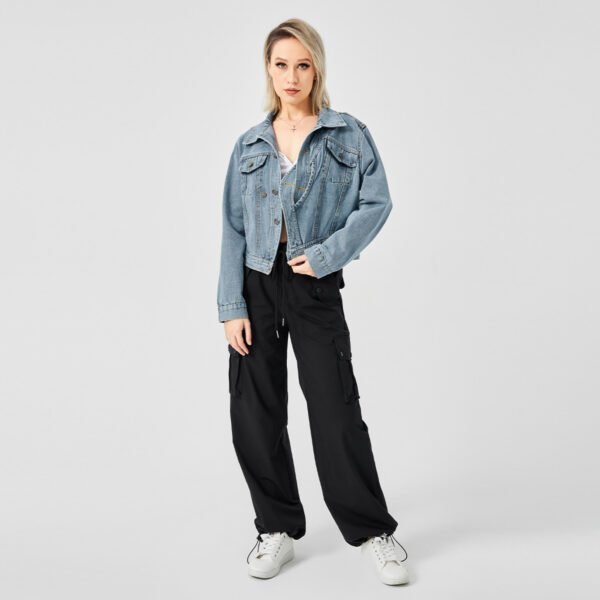 Women's Denim Long Sleeve Designed Jacket Fashion Top - Image 8