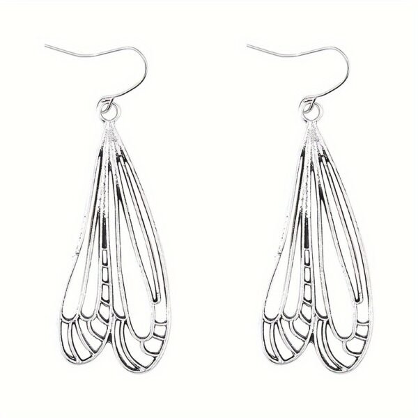 Bohemian Hollow Wing Shape Pendant Earrings - Image 4