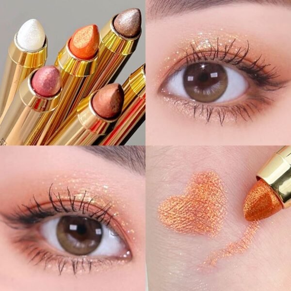Magic Color Shining Highlight Eyeliner Pen Pearlescent Thin And Glittering Repair And Brightening Double-headed Smudger One-touch Molding - Image 2