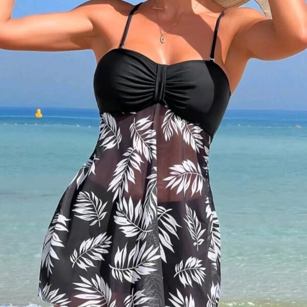 Swimsuit Split Boxers High Waist Mesh Women - Image 7