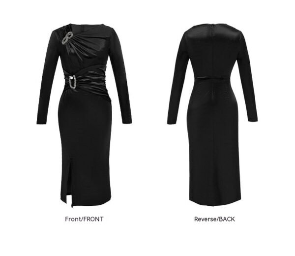 Women's Hollow Split Velvet Dress - Image 5