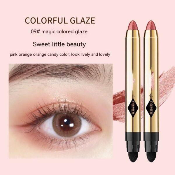 Magic Color Shining Highlight Eyeliner Pen Pearlescent Thin And Glittering Repair And Brightening Double-headed Smudger One-touch Molding - Image 3