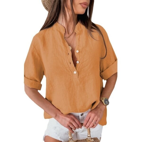 Solid Color Leisure Pullover Half-sleeve Shirt - Image 6