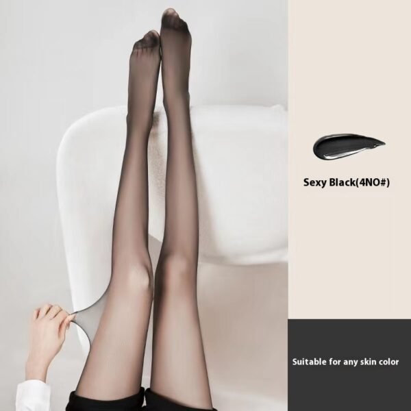 0D Black Silk Stockings Ultrathin Black Pantyhose - Image 10