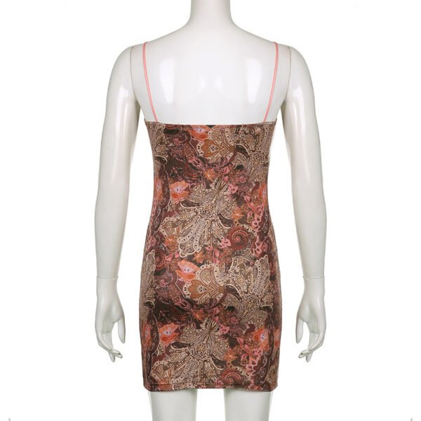 Women's Retro Smocked Lace Suspenders Slim Dress - Image 10