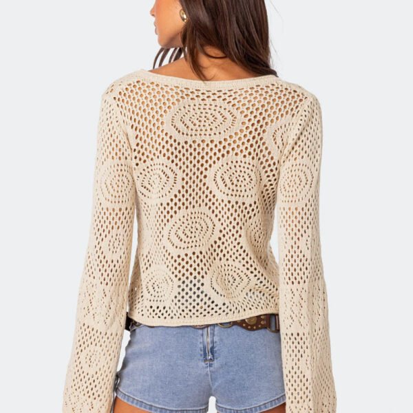 Women's Knitted Top Hollow Out See-through - Image 4