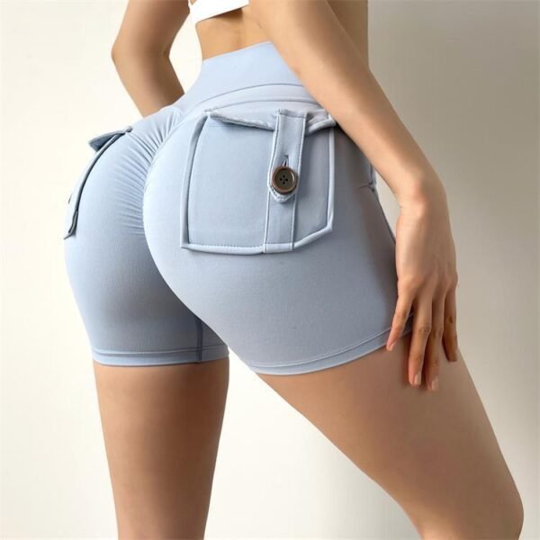 Internet Celebrity Nude Feel Pocket Shorts Yoga Pants - Image 4