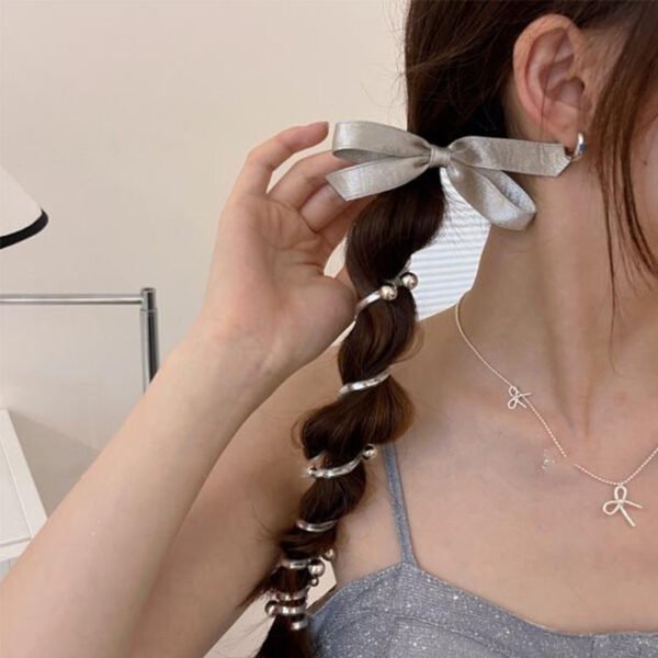 Bow Phone Line Hair Ring Durable Headband - Image 7