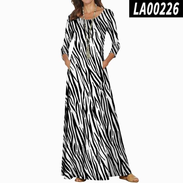 Oil Painting Art Visual Dislocation Spring And Summer Long Dress - Image 3