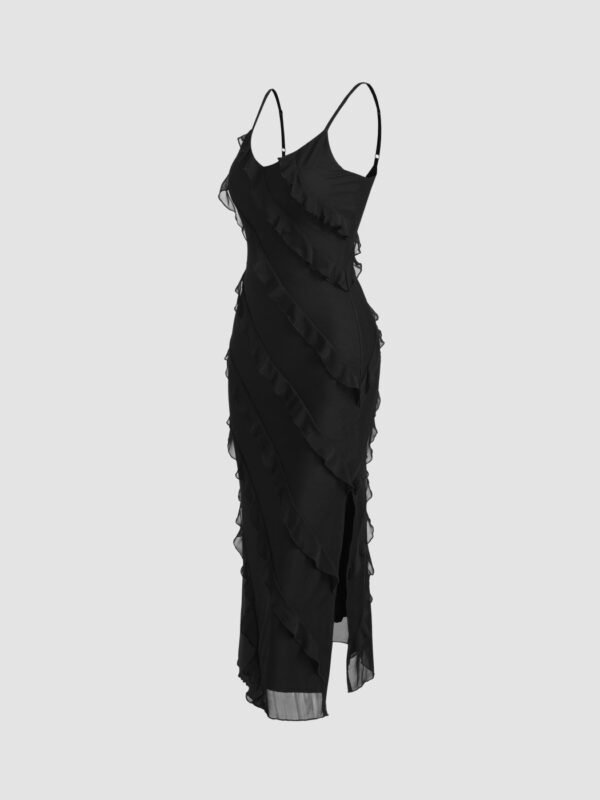 Diablo -lorion Edge Sexy Split Camisole Dress Female 2023 Summer European And American Vacation Style Fashion Small Black Skirt - Image 10